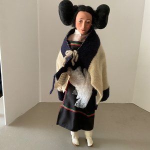 Native American Doll Susan Dunham Artist Hopi Indian Tribe Squash Blossom Hair